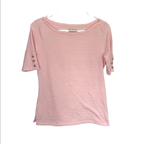Talbots Light Pink Short Sleeve Top - Picture 1 of 4